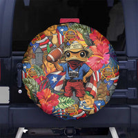 Funny Benito Bowl Spare Tire Cover Puerto Rican Coquí Football