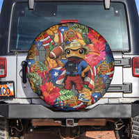 Funny Benito Bowl Spare Tire Cover Puerto Rican Coquí Football