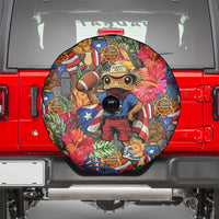 Funny Benito Bowl Spare Tire Cover Puerto Rican Coquí Football