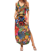 Funny Benito Bowl Summer Maxi Dress Puerto Rican Coquí Football