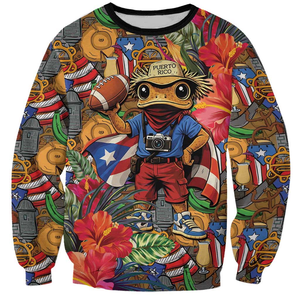 Funny Benito Bowl Sweatshirt Puerto Rican Coquí Football