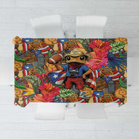 Funny Benito Bowl Tablecloth Puerto Rican Coquí Football