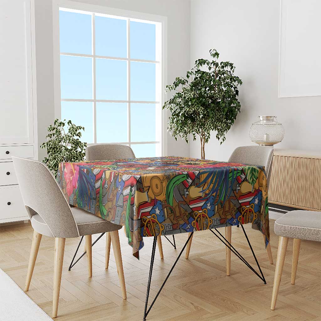 Funny Benito Bowl Tablecloth Puerto Rican Coquí Football