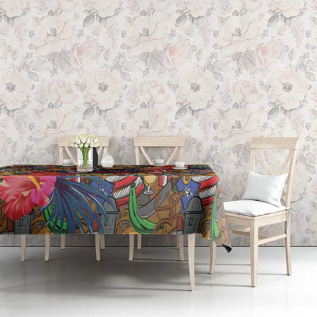 Funny Benito Bowl Tablecloth Puerto Rican Coquí Football