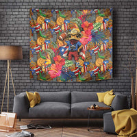 Funny Benito Bowl Tapestry Puerto Rican Coquí Football