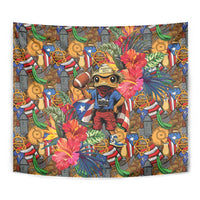 Funny Benito Bowl Tapestry Puerto Rican Coquí Football