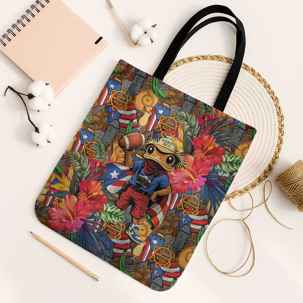 Funny Benito Bowl Tote Bag Puerto Rican Coquí Football