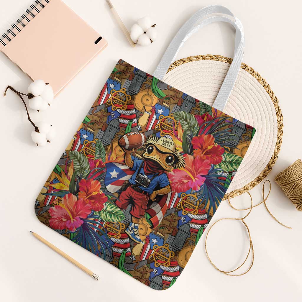 Funny Benito Bowl Tote Bag Puerto Rican Coquí Football
