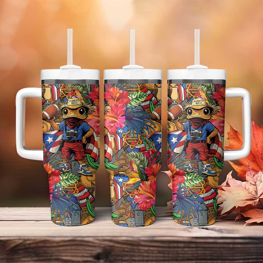 Funny Benito Bowl Tumbler With Handle Puerto Rican Coquí Football