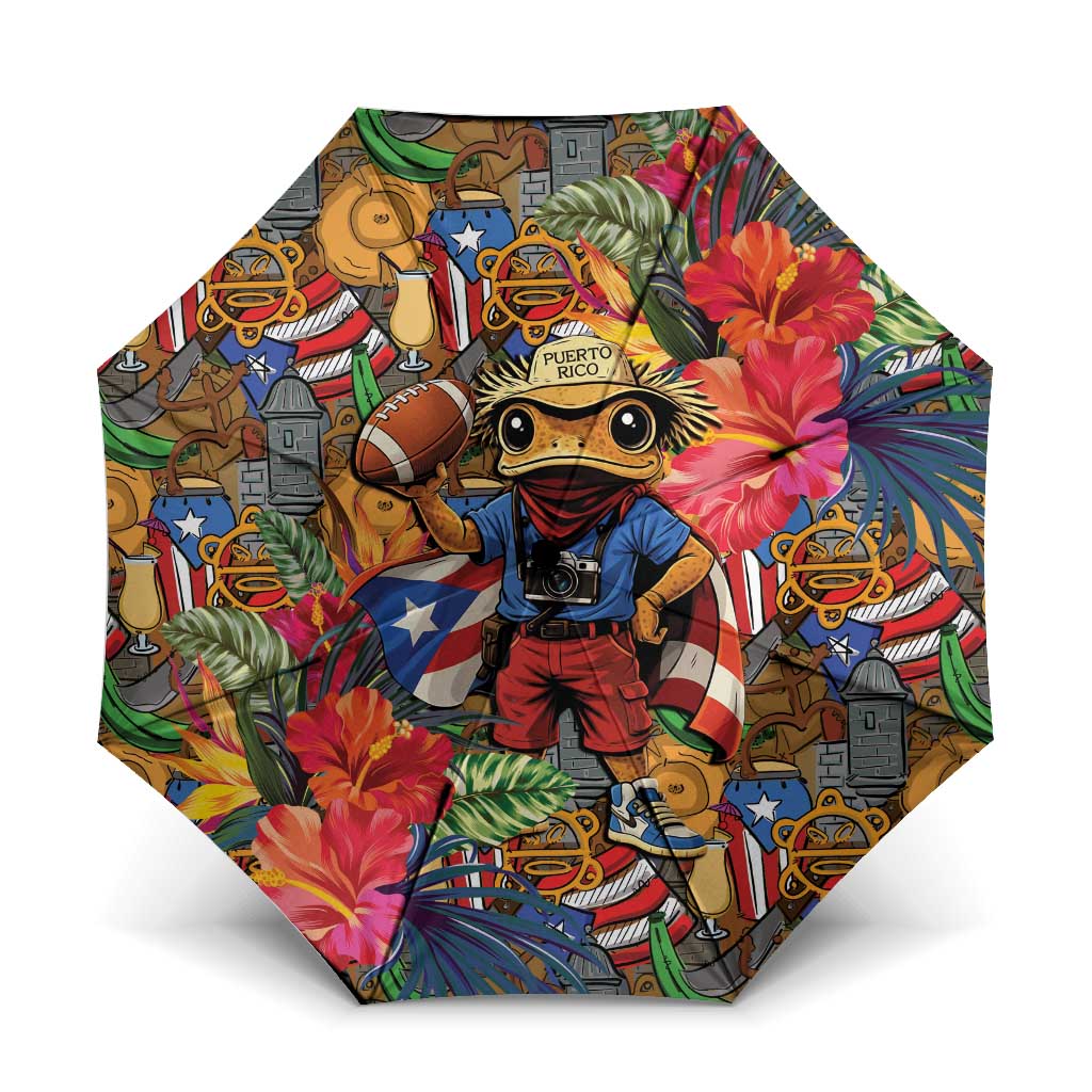 Funny Benito Bowl Umbrella Puerto Rican Coquí Football