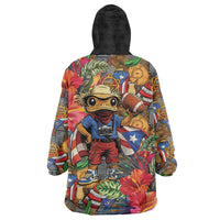 Funny Benito Bowl Wearable Blanket Hoodie Puerto Rican Coquí Football