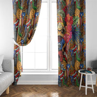 Funny Benito Bowl Window Curtain Puerto Rican Coquí Football