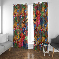 Funny Benito Bowl Window Curtain Puerto Rican Coquí Football