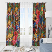 Funny Benito Bowl Window Curtain Puerto Rican Coquí Football
