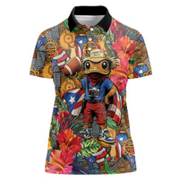 Funny Benito Bowl Women Polo Shirt Puerto Rican Coquí Football