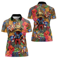 Funny Benito Bowl Women Polo Shirt Puerto Rican Coquí Football