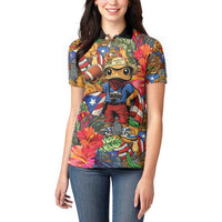 Funny Benito Bowl Women Polo Shirt Puerto Rican Coquí Football
