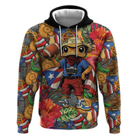 Funny Benito Bowl Zip Hoodie Puerto Rican Coquí Football