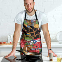 Patriotic Coqui Frog Football Apron 250 Years of Freedom Puerto Rico Flag Stand