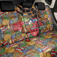 Patriotic Coqui Frog Football Back Car Seat Cover 250 Years of Freedom Puerto Rico Flag Stand