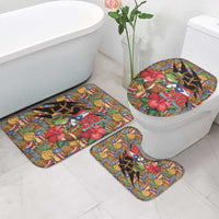 Patriotic Coqui Frog Football Bathroom Set 250 Years of Freedom Puerto Rico Flag Stand