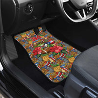 Patriotic Coqui Frog Football Car Mats 250 Years of Freedom Puerto Rico Flag Stand