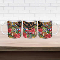 Patriotic Coqui Frog Football Ceramic Mug 250 Years of Freedom Puerto Rico Flag Stand