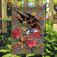 Patriotic Coqui Frog Football Garden Flag 250 Years of Freedom Puerto Rico Flag Stand