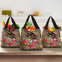 Patriotic Coqui Frog Football Grocery Bag 250 Years of Freedom Puerto Rico Flag Stand