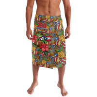 Patriotic Coqui Frog Football Lavalava 250 Years of Freedom Puerto Rico Flag Stand