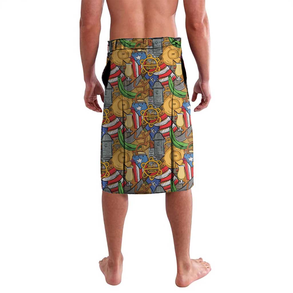 Patriotic Coqui Frog Football Lavalava 250 Years of Freedom Puerto Rico Flag Stand