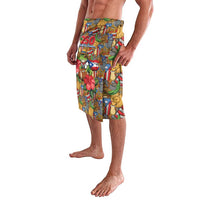 Patriotic Coqui Frog Football Lavalava 250 Years of Freedom Puerto Rico Flag Stand