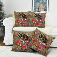 Patriotic Coqui Frog Football Pillow Cover 250 Years of Freedom Puerto Rico Flag Stand