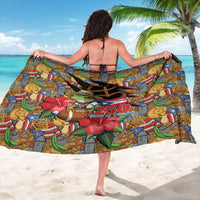 Patriotic Coqui Frog Football Sarong 250 Years of Freedom Puerto Rico Flag Stand