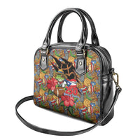 Patriotic Coqui Frog Football Shoulder Handbag 250 Years of Freedom Puerto Rico Flag Stand