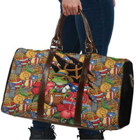 Patriotic Coqui Frog Football Travel Bag 250 Years of Freedom Puerto Rico Flag Stand