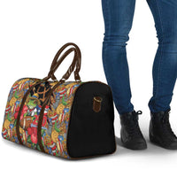 Patriotic Coqui Frog Football Travel Bag 250 Years of Freedom Puerto Rico Flag Stand