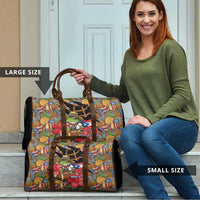 Patriotic Coqui Frog Football Travel Bag 250 Years of Freedom Puerto Rico Flag Stand