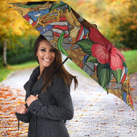 Patriotic Coqui Frog Football Umbrella 250 Years of Freedom Puerto Rico Flag Stand