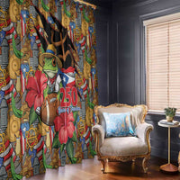 Patriotic Coqui Frog Football Window Curtain 250 Years of Freedom Puerto Rico Flag Stand
