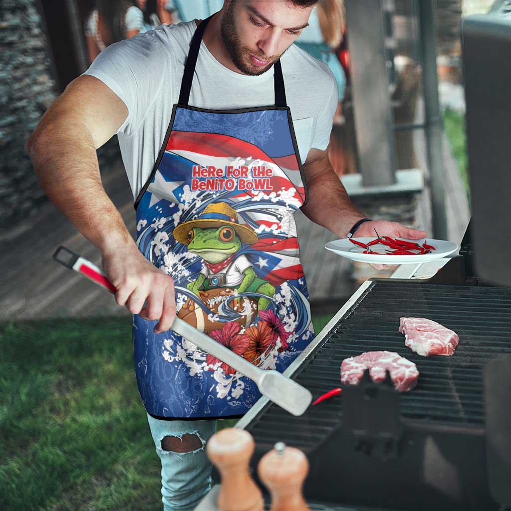 Puerto Rican Coquí Football Apron Here For The Benito Bowl