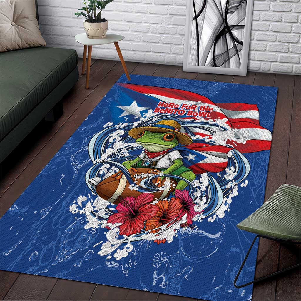 Puerto Rican Coquí Football Area Rug Here For The Benito Bowl