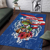 Puerto Rican Coquí Football Area Rug Here For The Benito Bowl