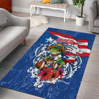 Puerto Rican Coquí Football Area Rug Here For The Benito Bowl