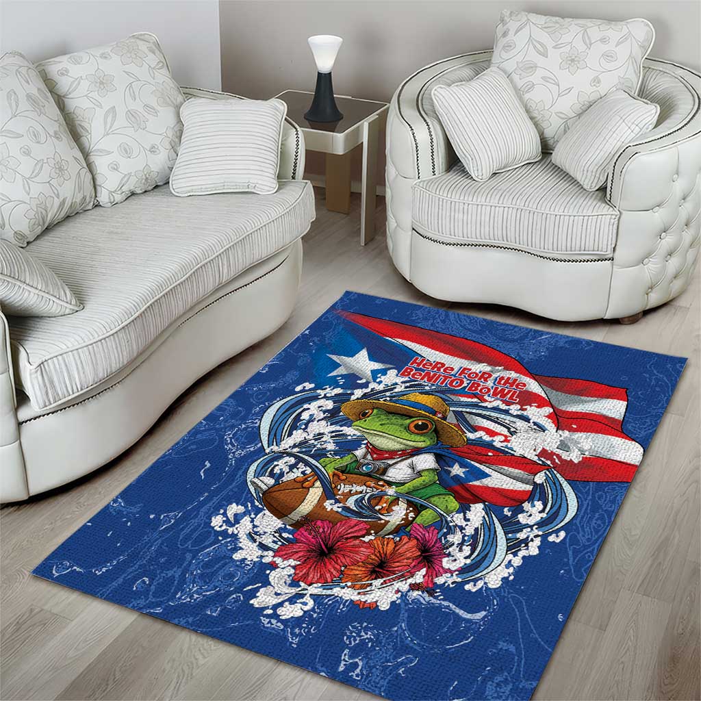 Puerto Rican Coquí Football Area Rug Here For The Benito Bowl
