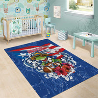 Puerto Rican Coquí Football Area Rug Here For The Benito Bowl