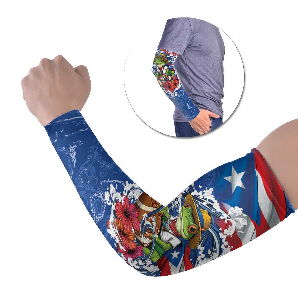 Puerto Rican Coquí Football Arm Sleeves Here For The Benito Bowl