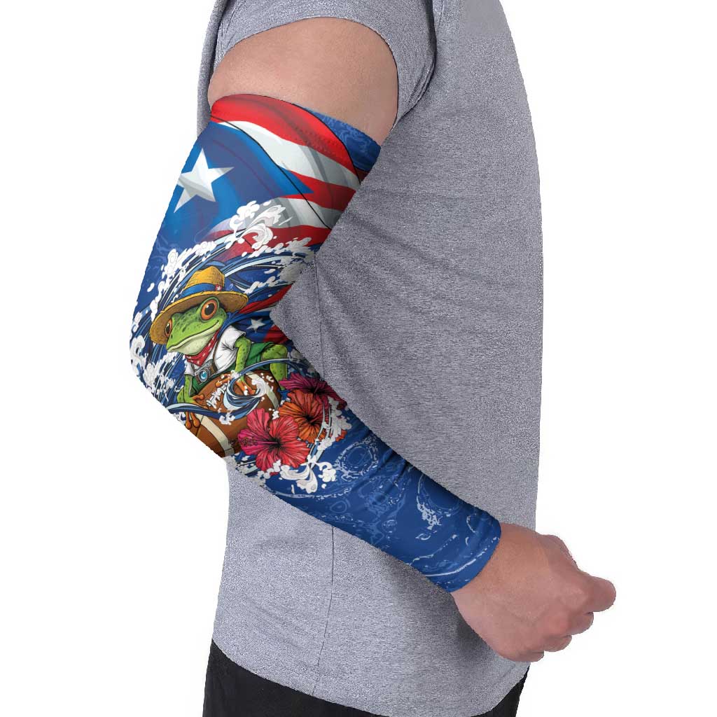 Puerto Rican Coquí Football Arm Sleeves Here For The Benito Bowl