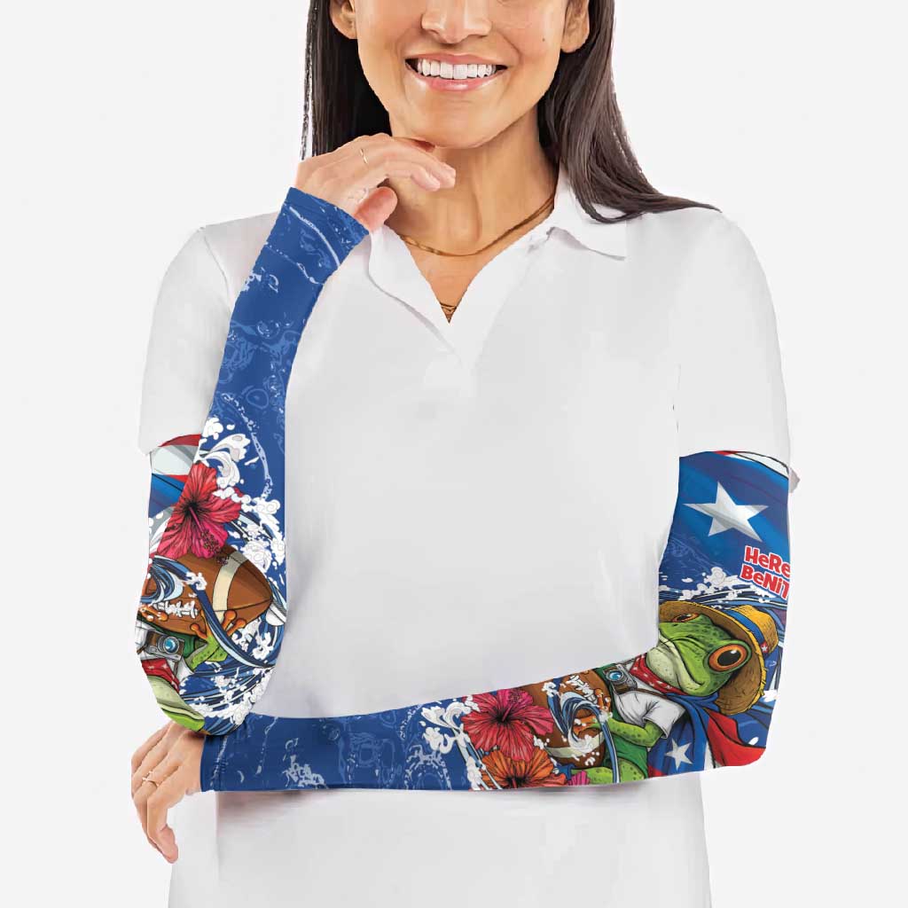 Puerto Rican Coquí Football Arm Sleeves Here For The Benito Bowl
