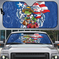 Puerto Rican Coquí Football Auto Sun Shade Here For The Benito Bowl